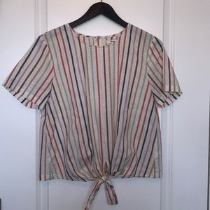Madewell Tie front top size small